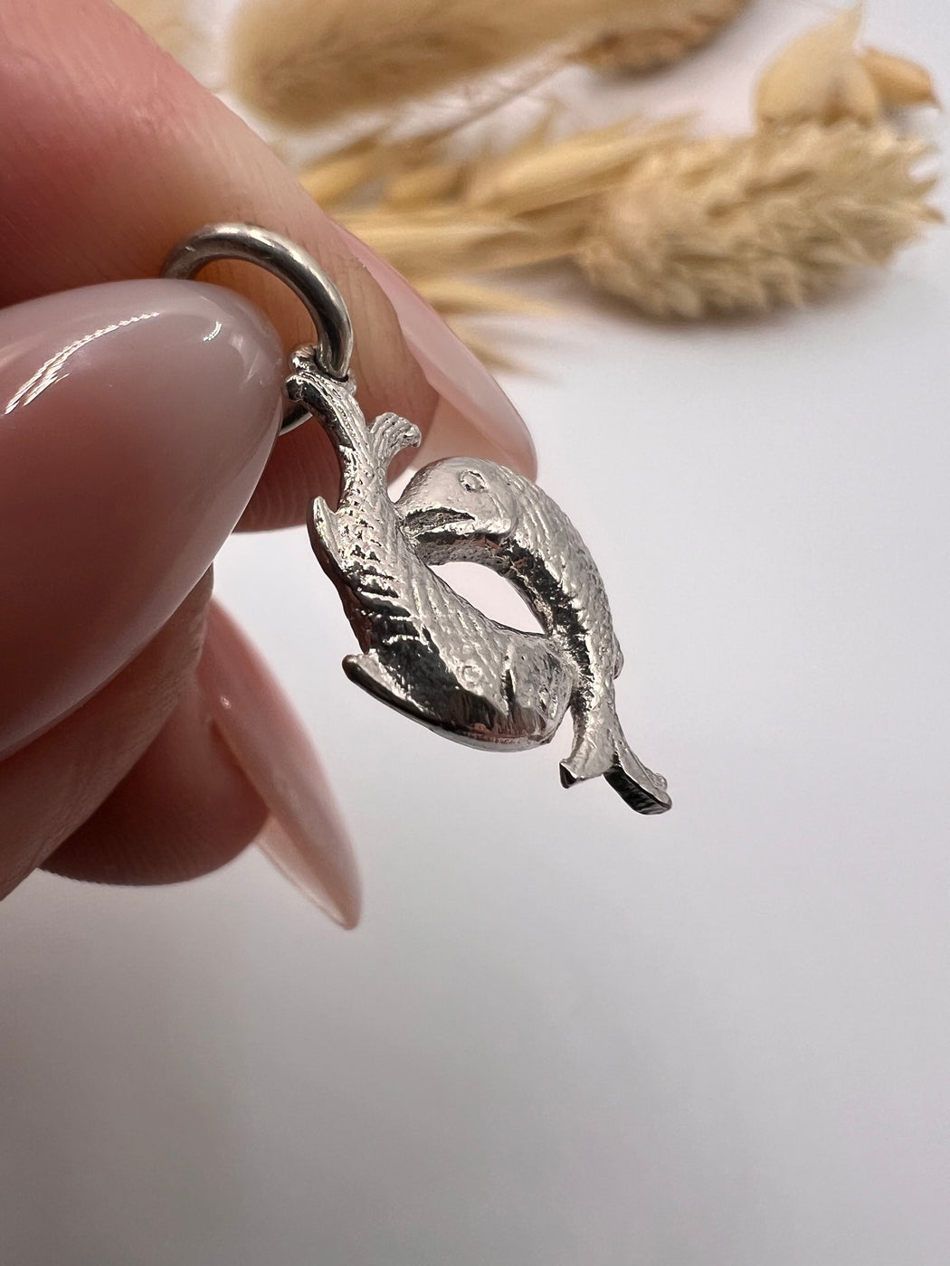 Vintage Silver Zodiac Pisces Fish Charm