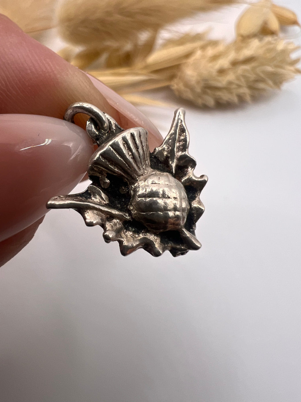 Vintage Silver Scottish Thistle Charm