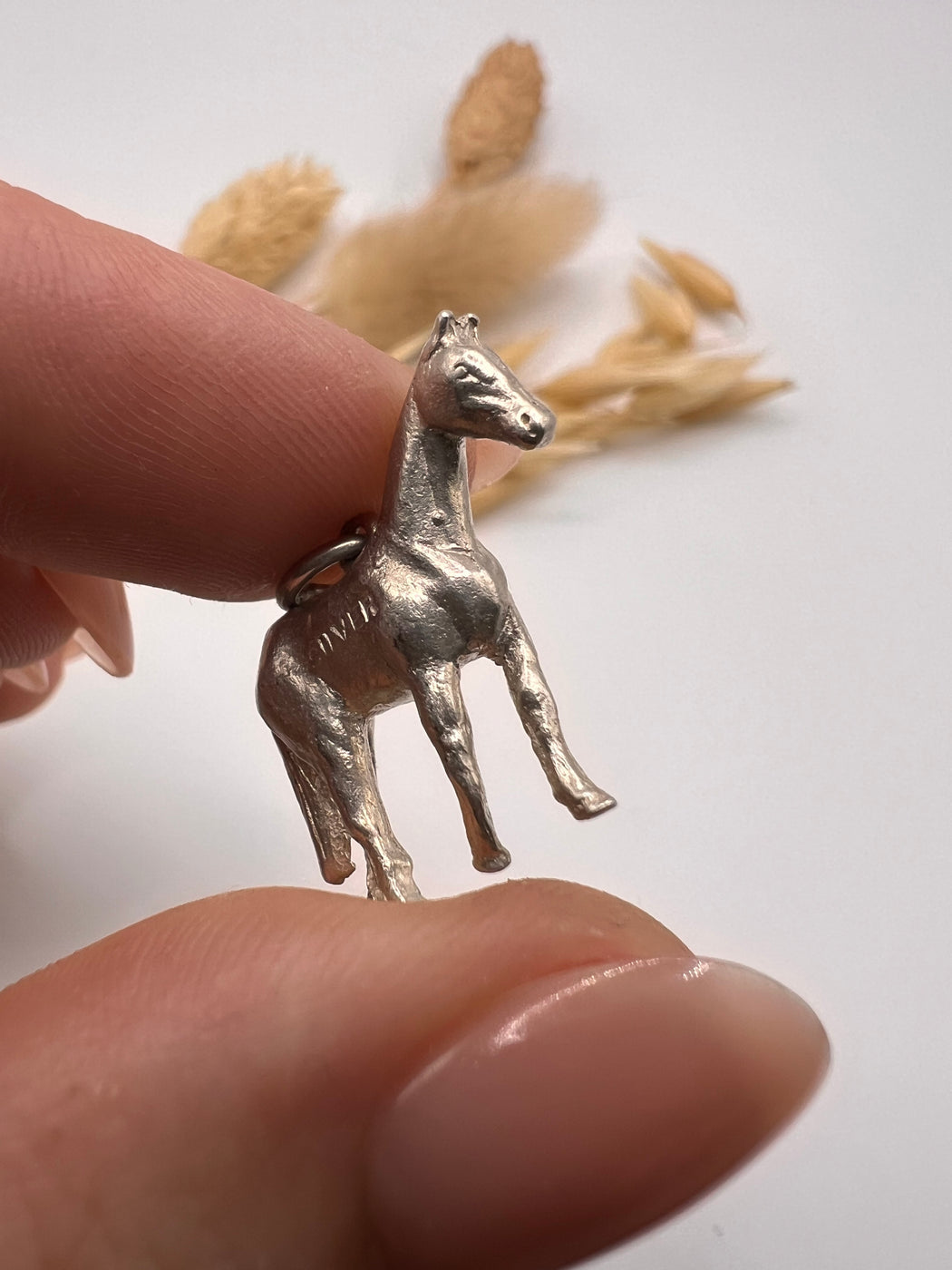 Vintage Large Silver Standing Horse Charm