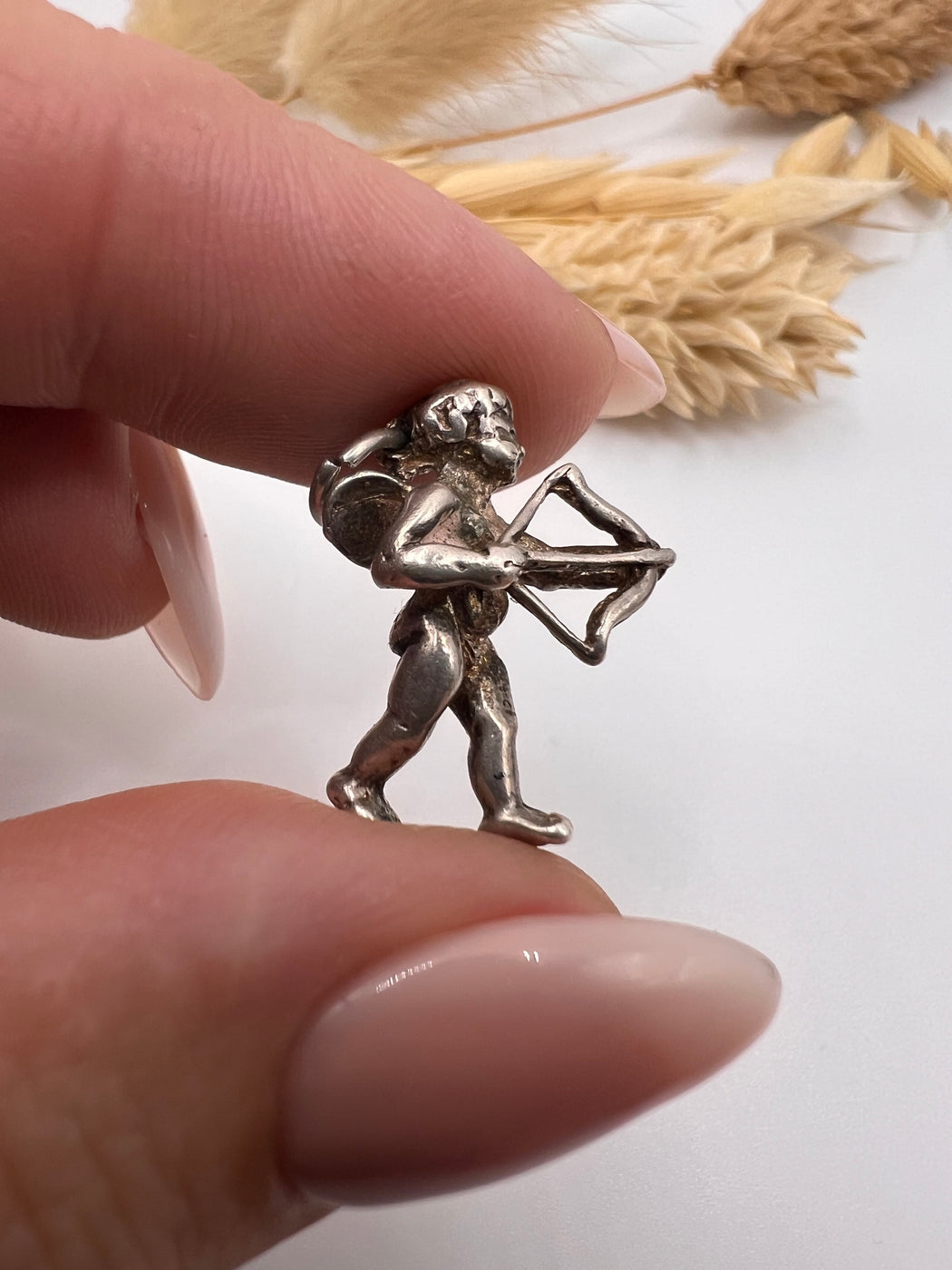 Vintage Silver Cupid Charm