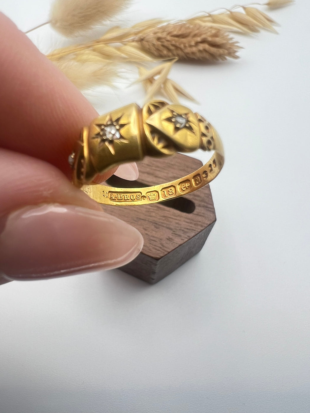 Edwardian 18ct Diamond Trilogy Ring