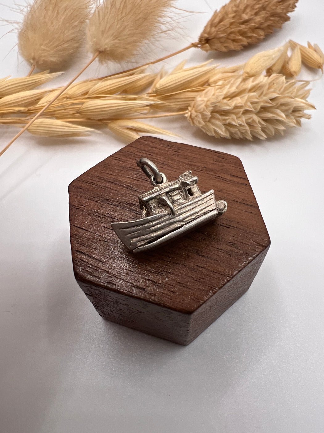 Vintage Silver Articulated Noahs Ark Charm