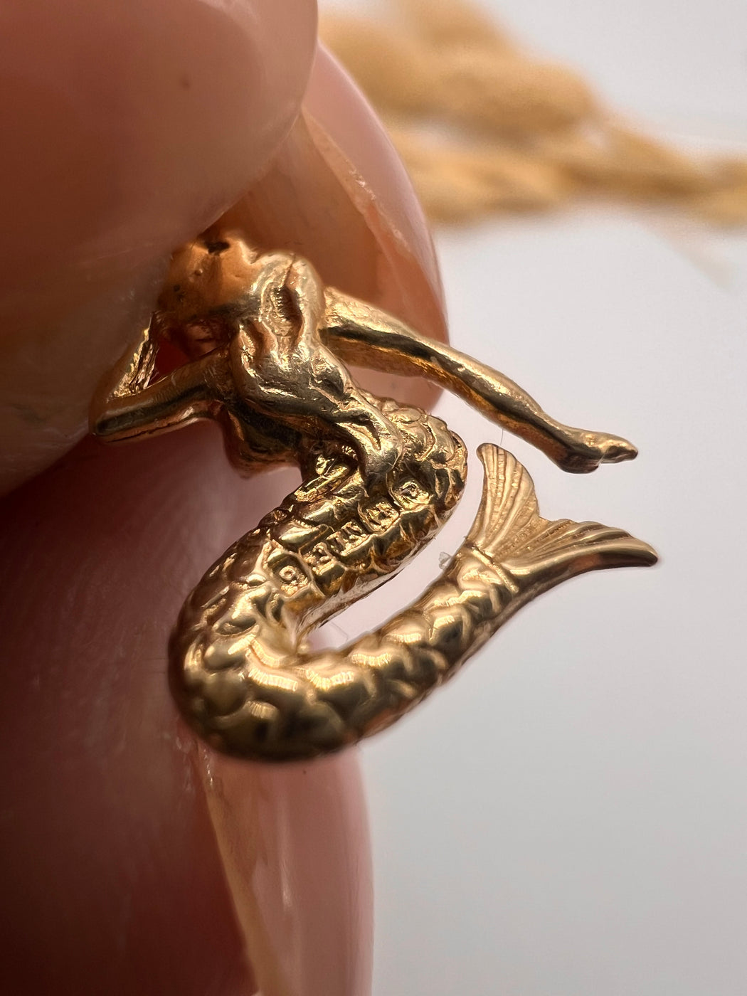 Vintage 9ct Gold Mermaid Charm