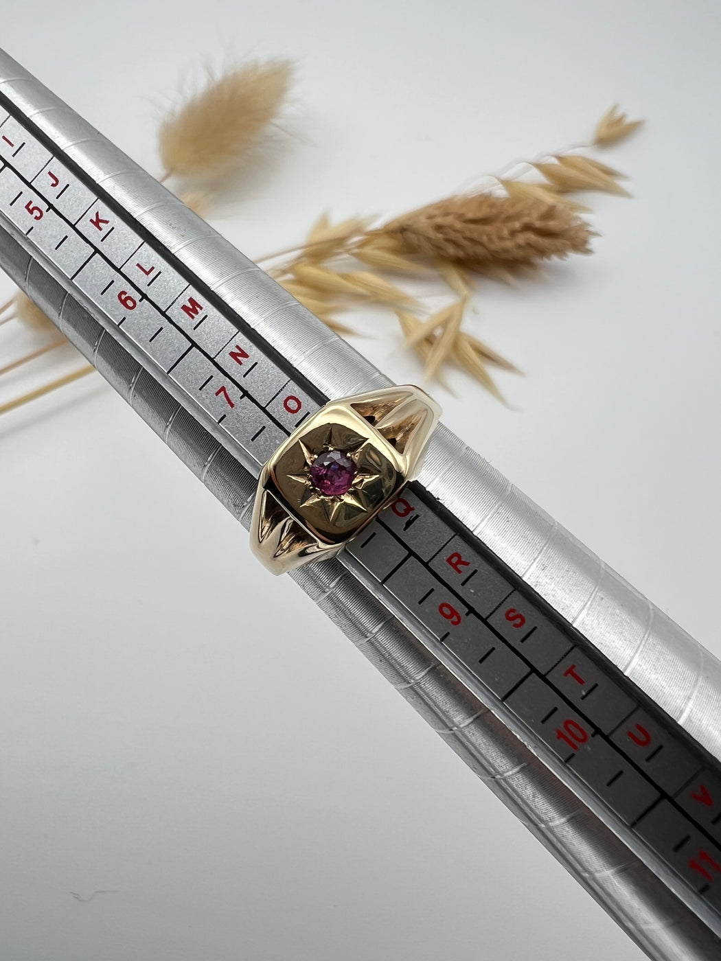 9ct Ruby and Gold Signet Ring