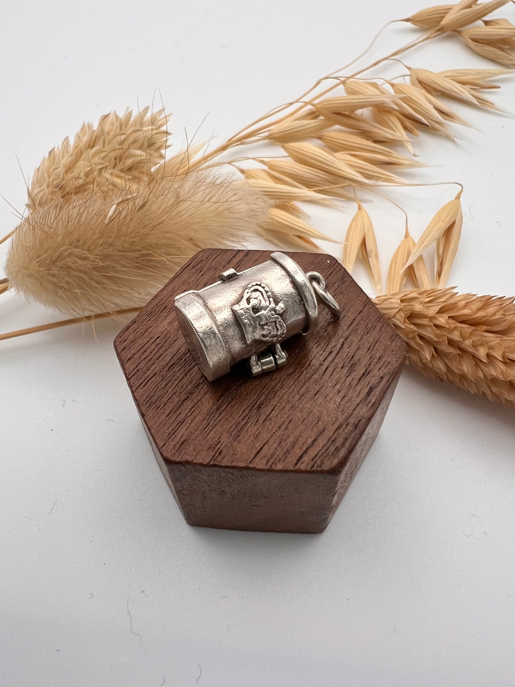 Articulated Silver English Post Box Charm