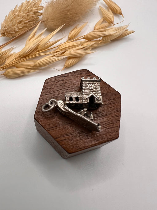 Vintage Articulated Opening Church Charm