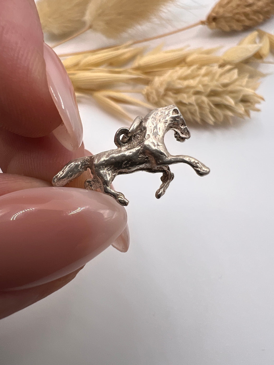 Vintage Silver Running Horse Charm