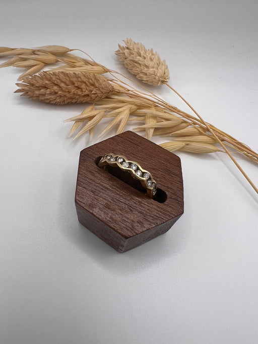 9ct Wavy Channel Set Diamond Ring