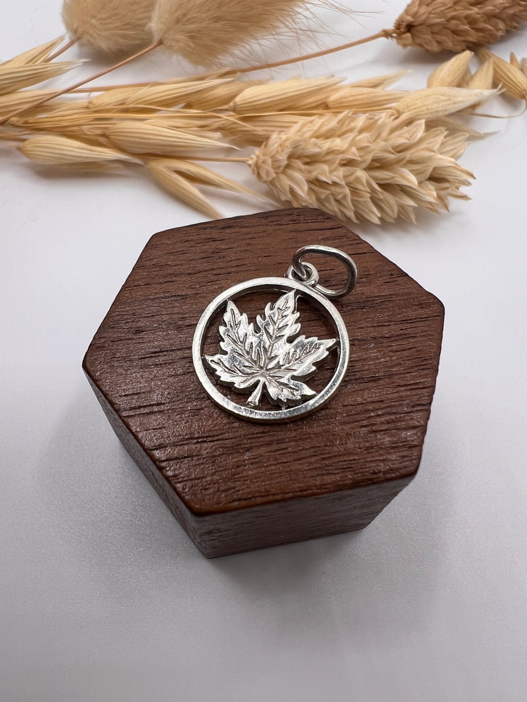Vintage Silver Canadian Maple Leaf Charm