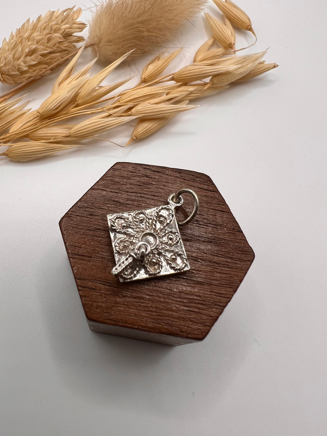 Vintage Silver Articulated Graduation Cap