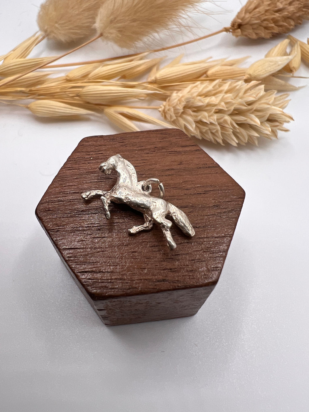 Vintage Silver Running Horse Charm
