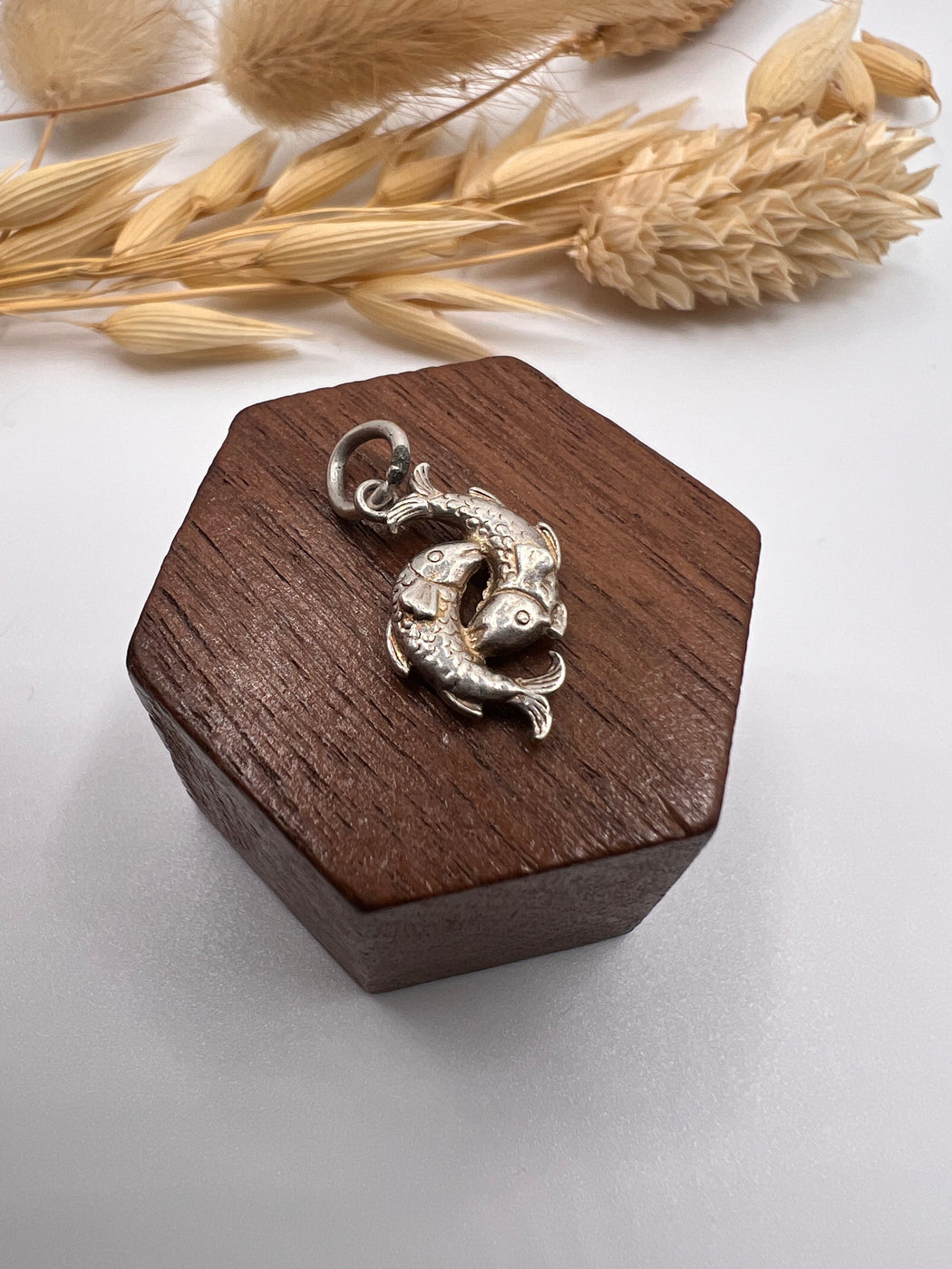 Vintage Silver Zodiac Pisces Fish Charm