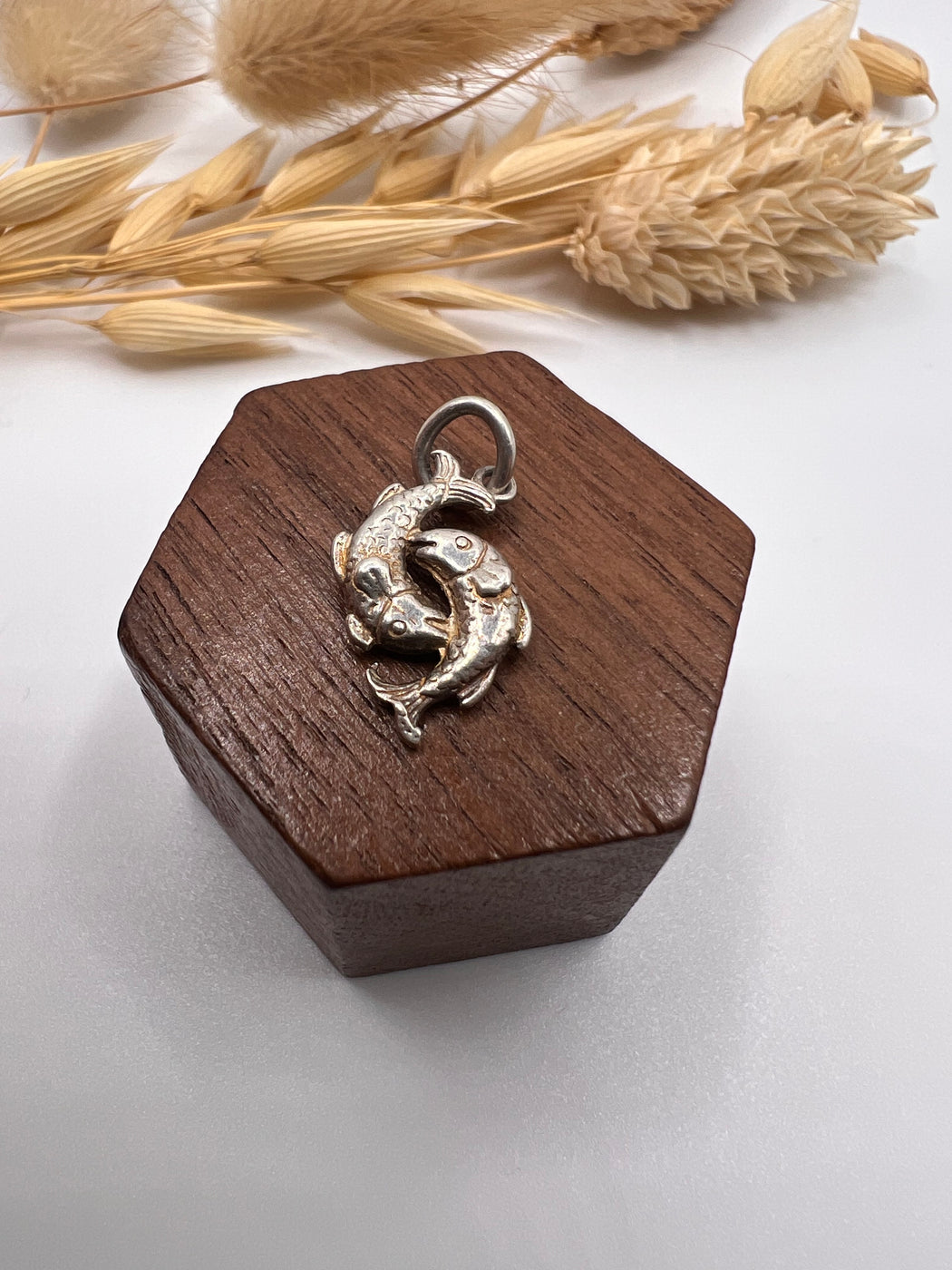 Vintage Silver Zodiac Pisces Fish Charm