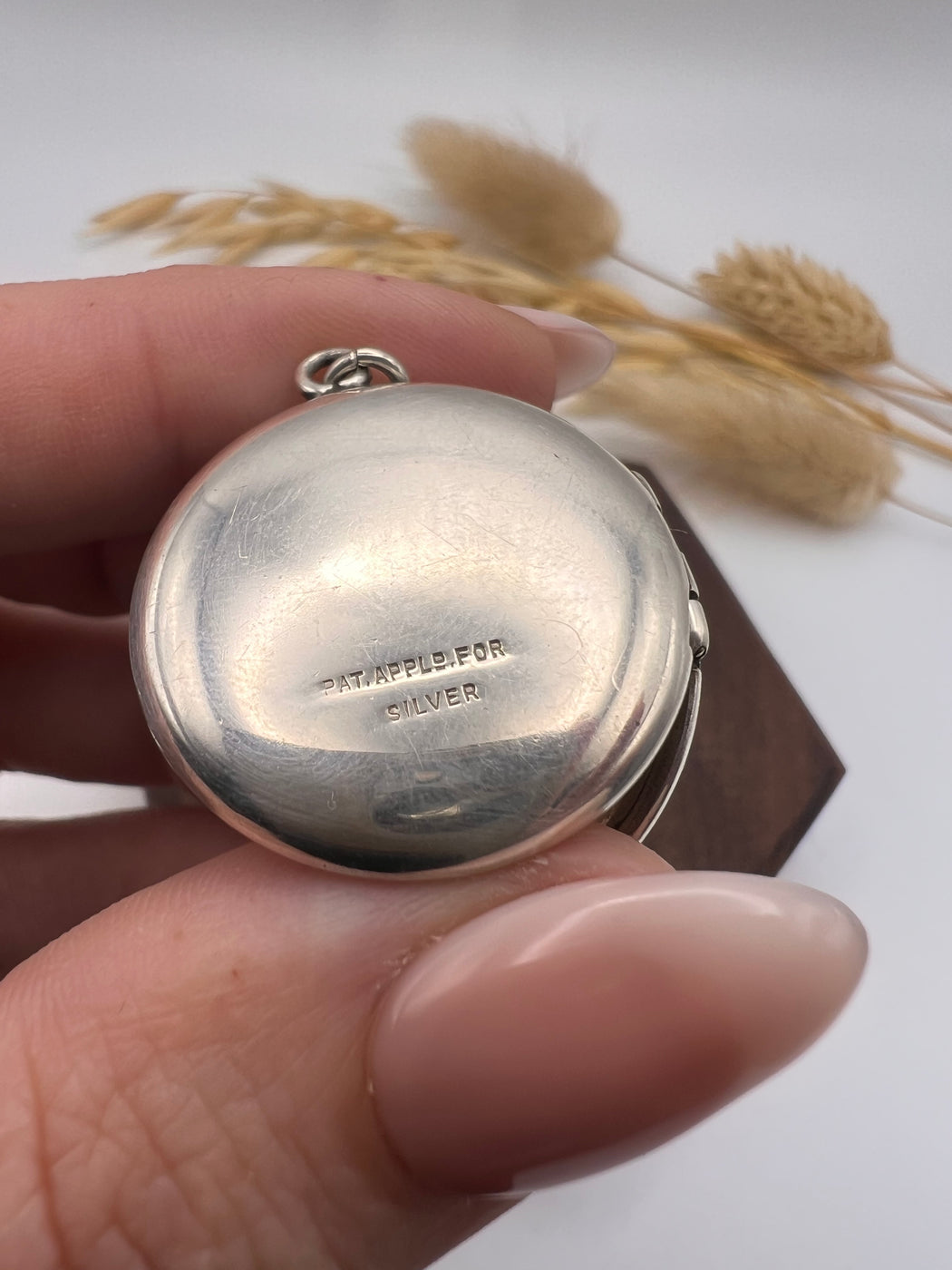 Vintage Engine Turned Silver Locket