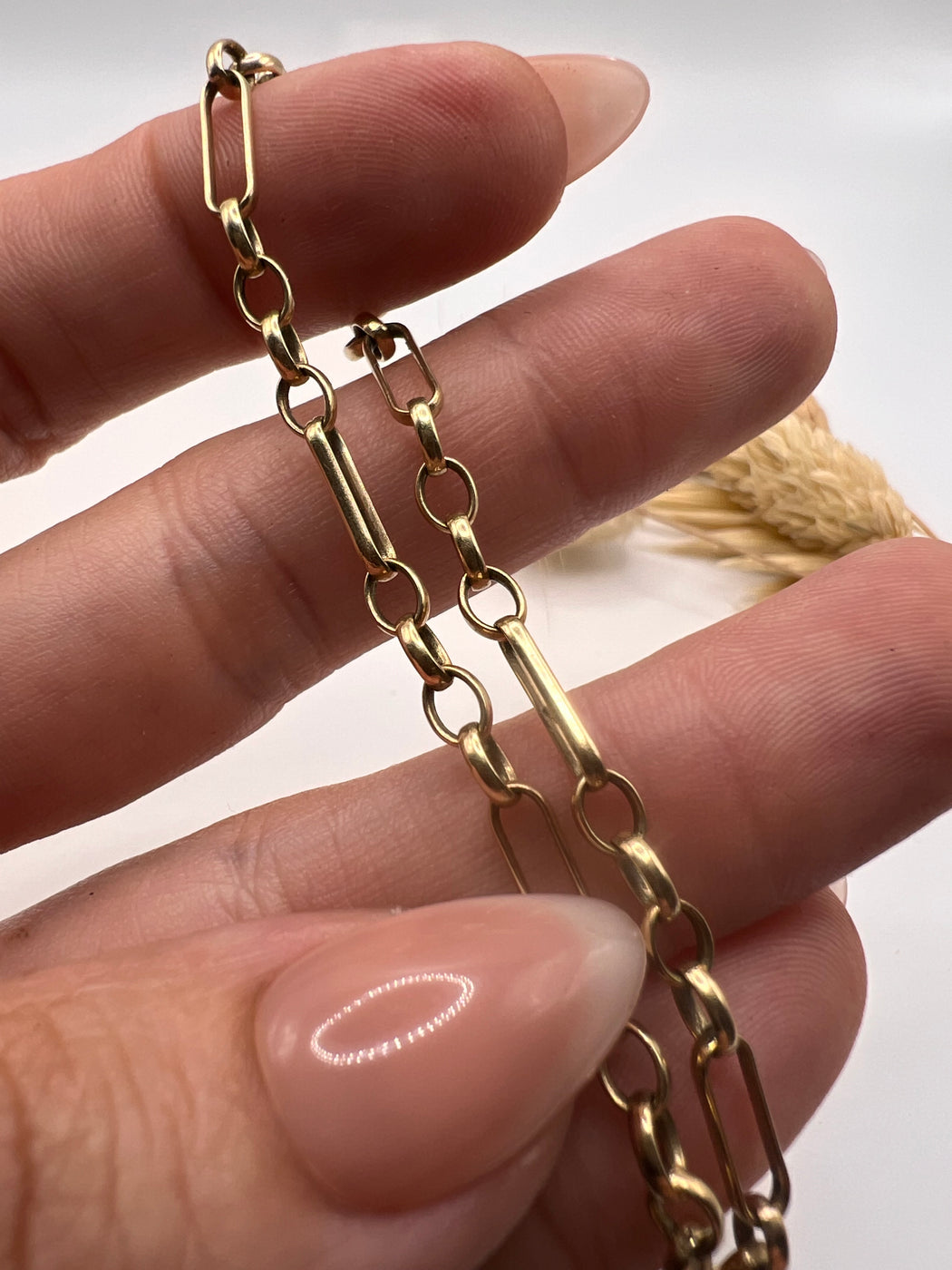 Vintage 9ct Yellow Gold Belcher Bracelet