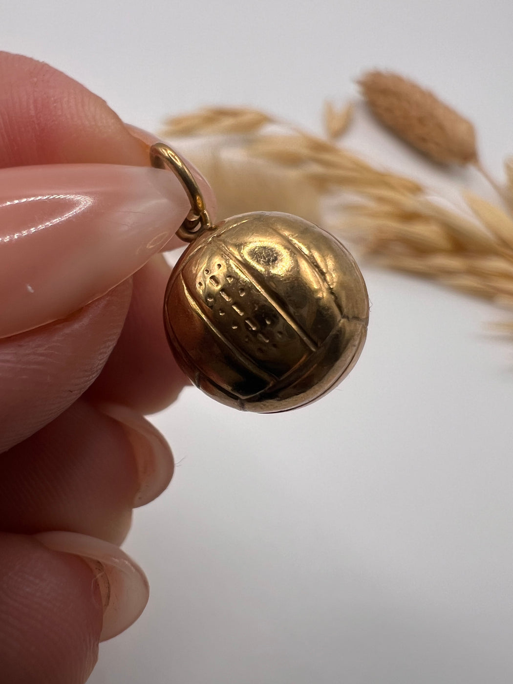Vintage 9ct Gold Football Charm