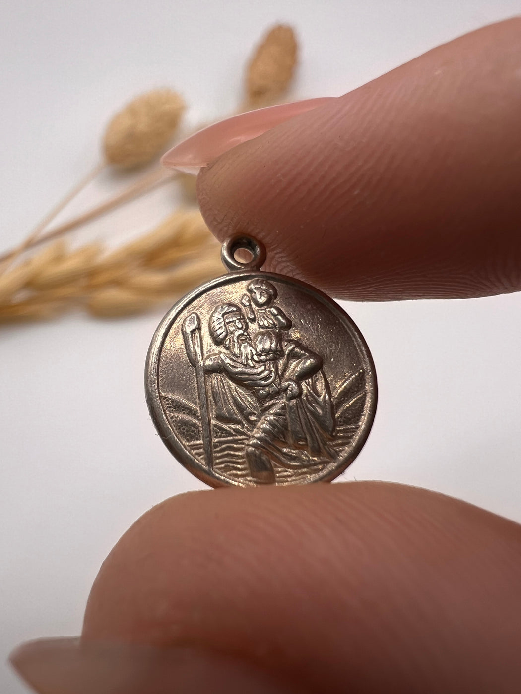 Vintage Sterling Silver Saint Christopher Charm