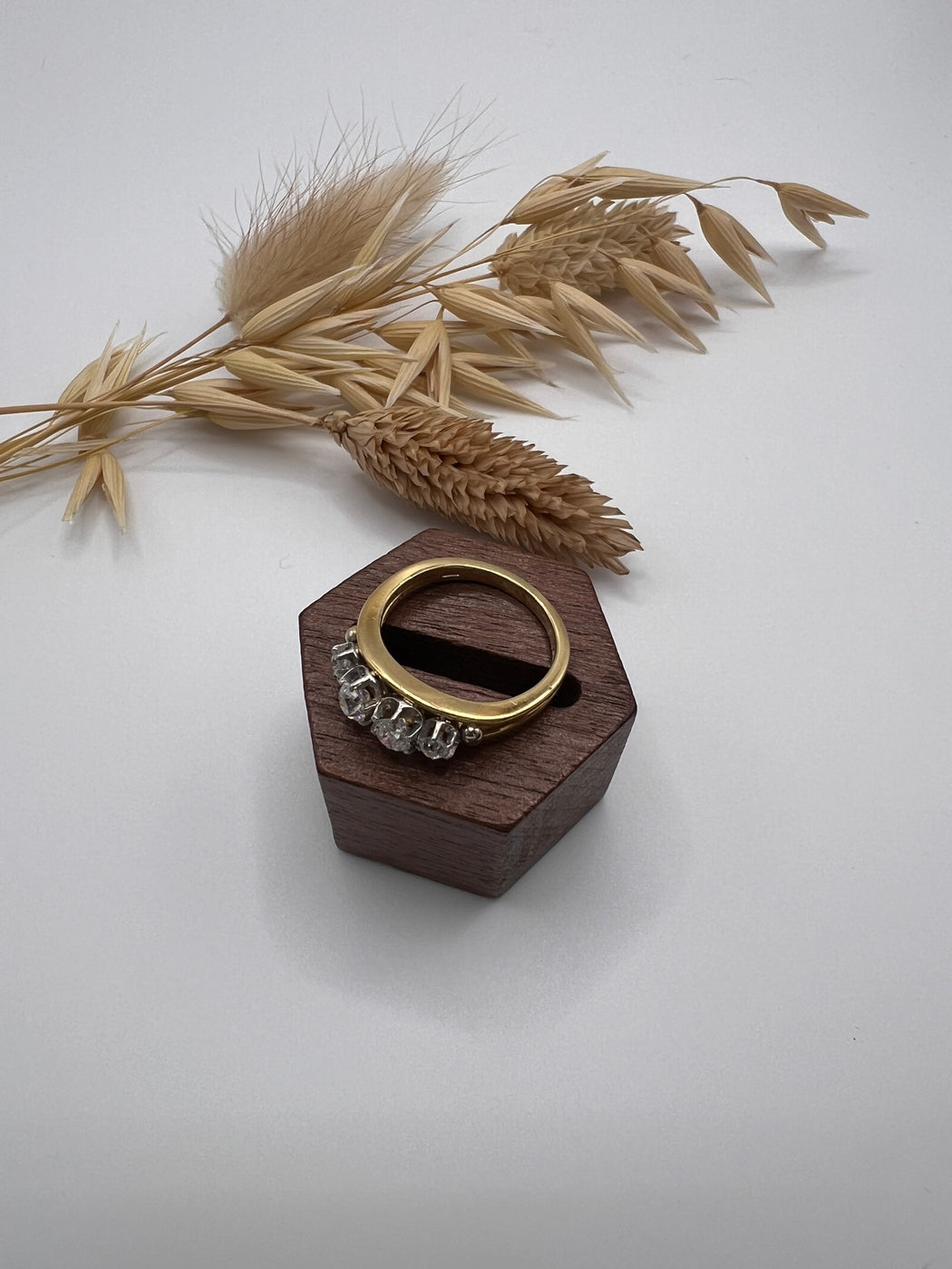 18ct Four Stone Old Mine Cut Diamond Ring