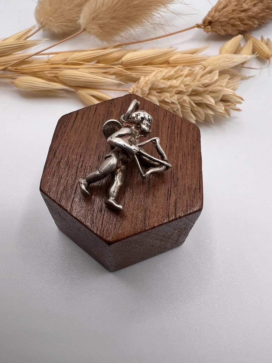 Vintage Silver Cupid Charm