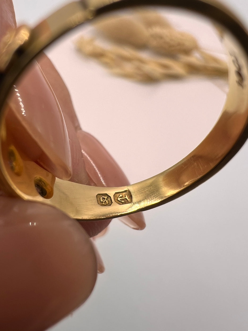 Victorian Three Stone Old Cut Diamond Gypsy Ring