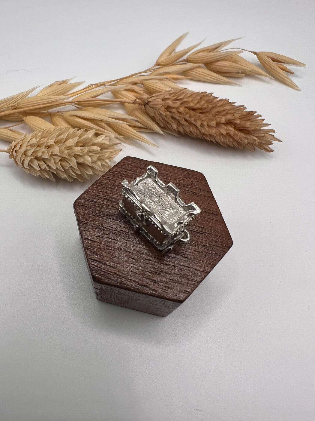 Vintage Silver Articulated Hope Chest Charm