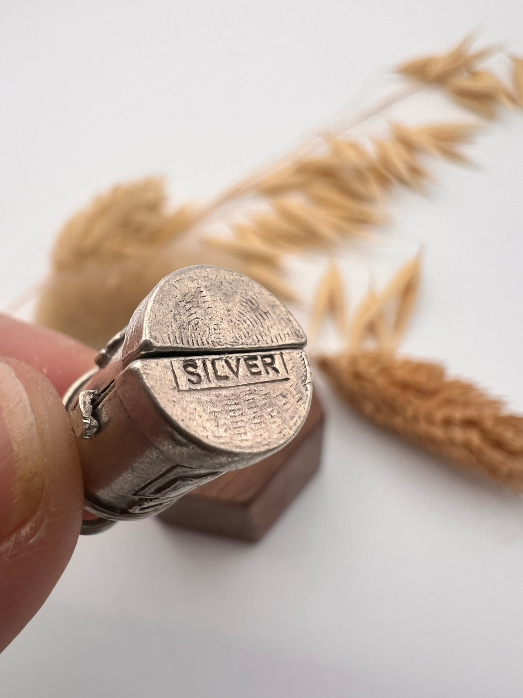 Articulated Silver English Post Box Charm