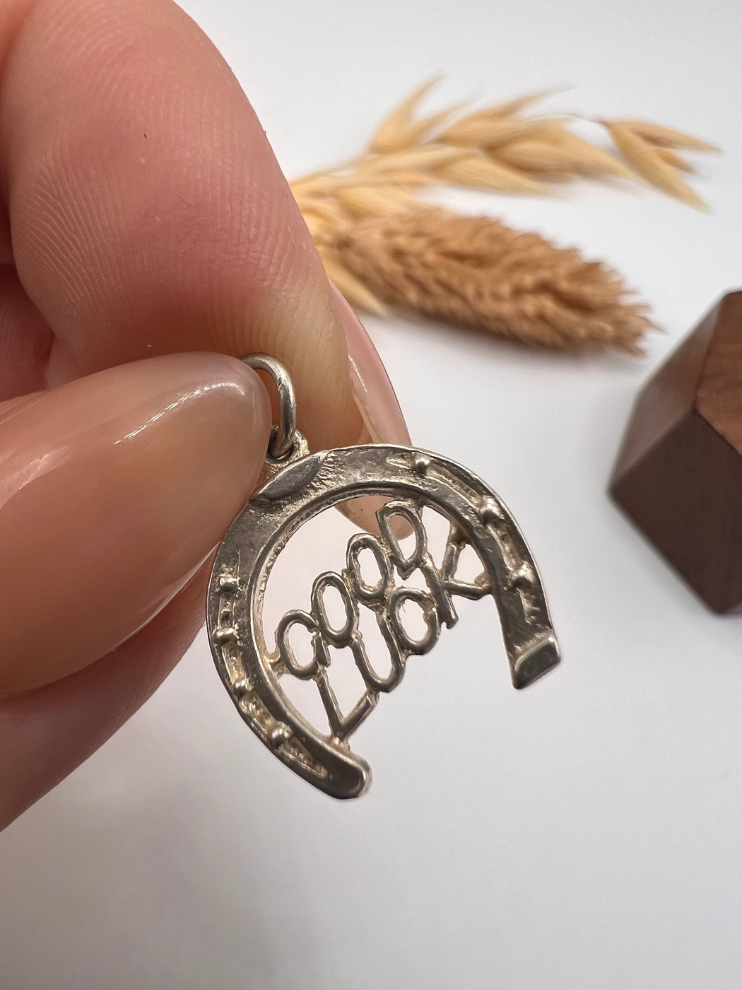 Vintage Silver Good Luck Horseshoe Charm