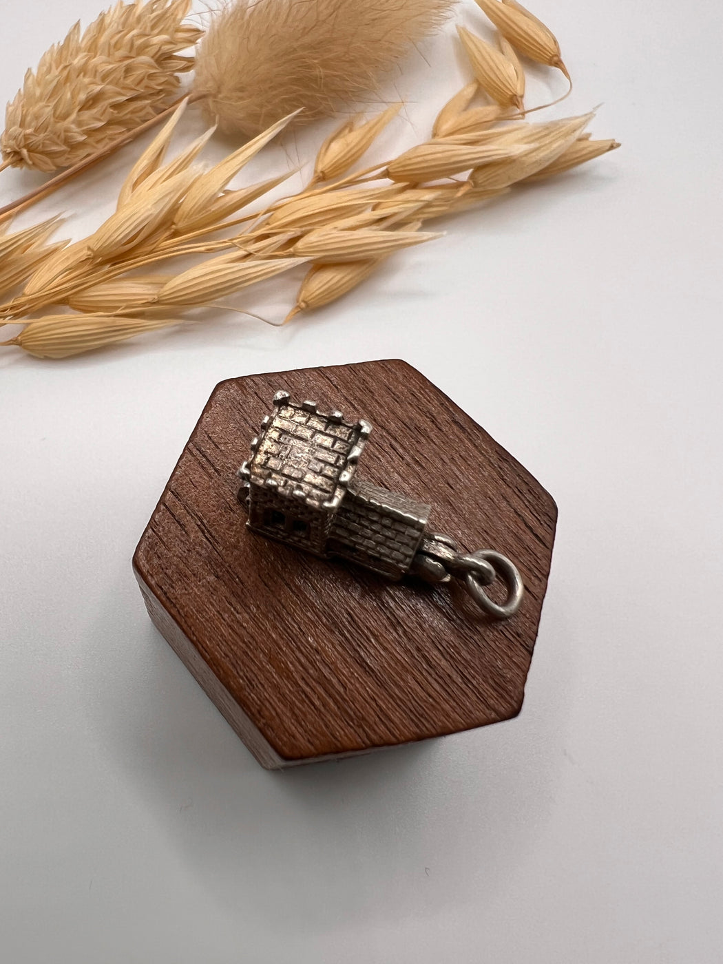 Vintage Articulated Opening Church Charm