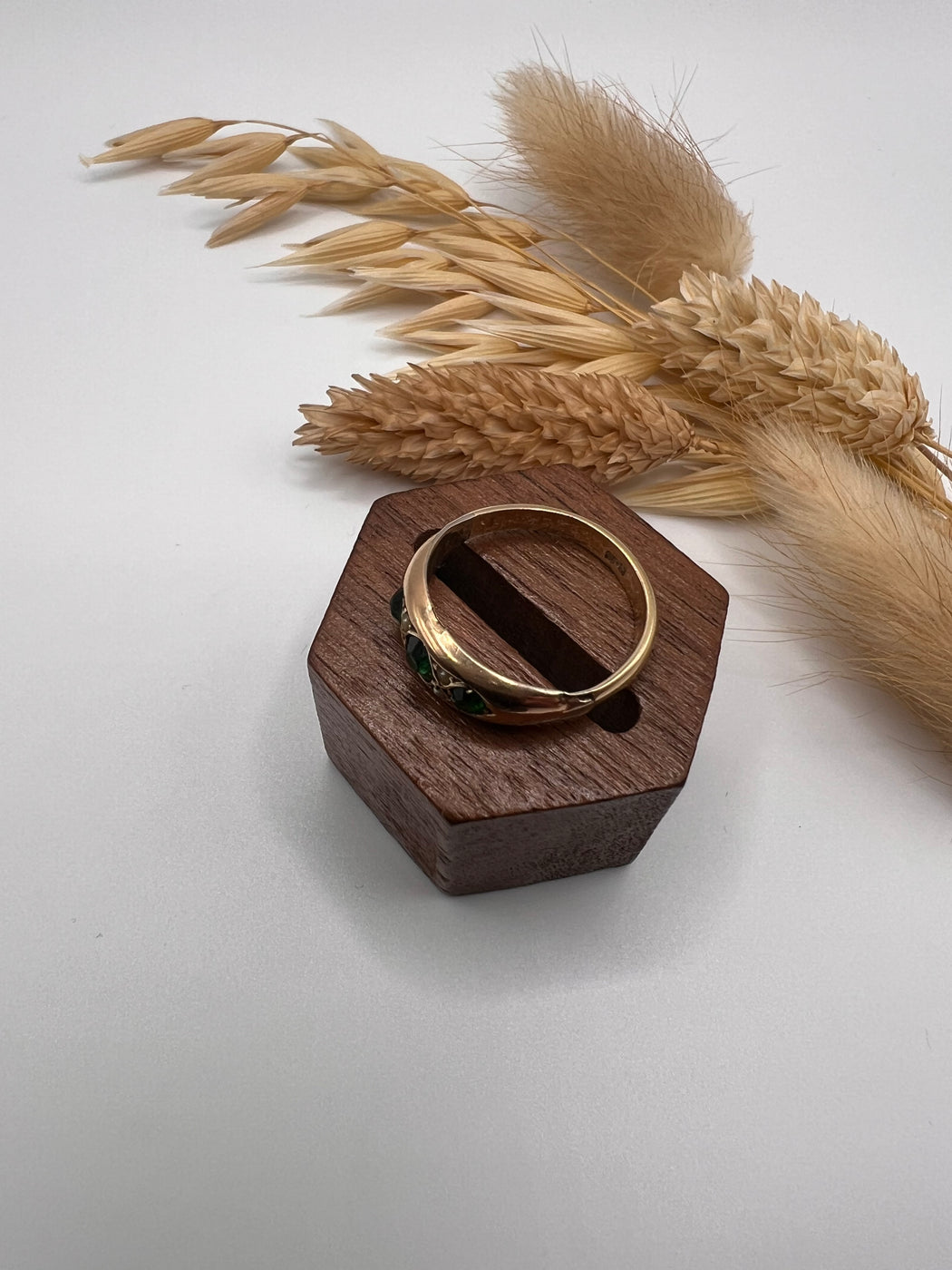 Emerald And Split Pearl Gold Ring