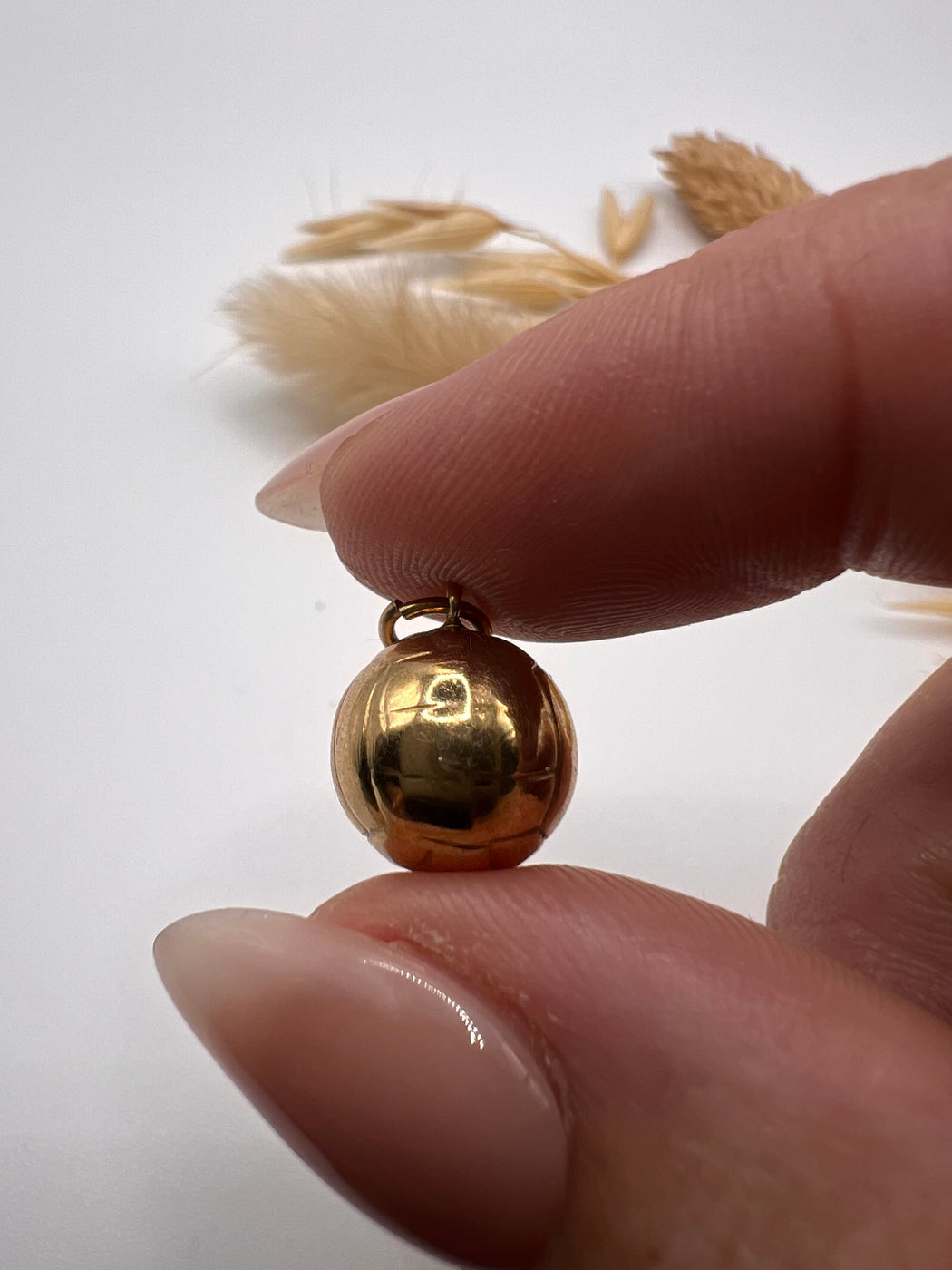 Vintage 9ct Gold Football Charm
