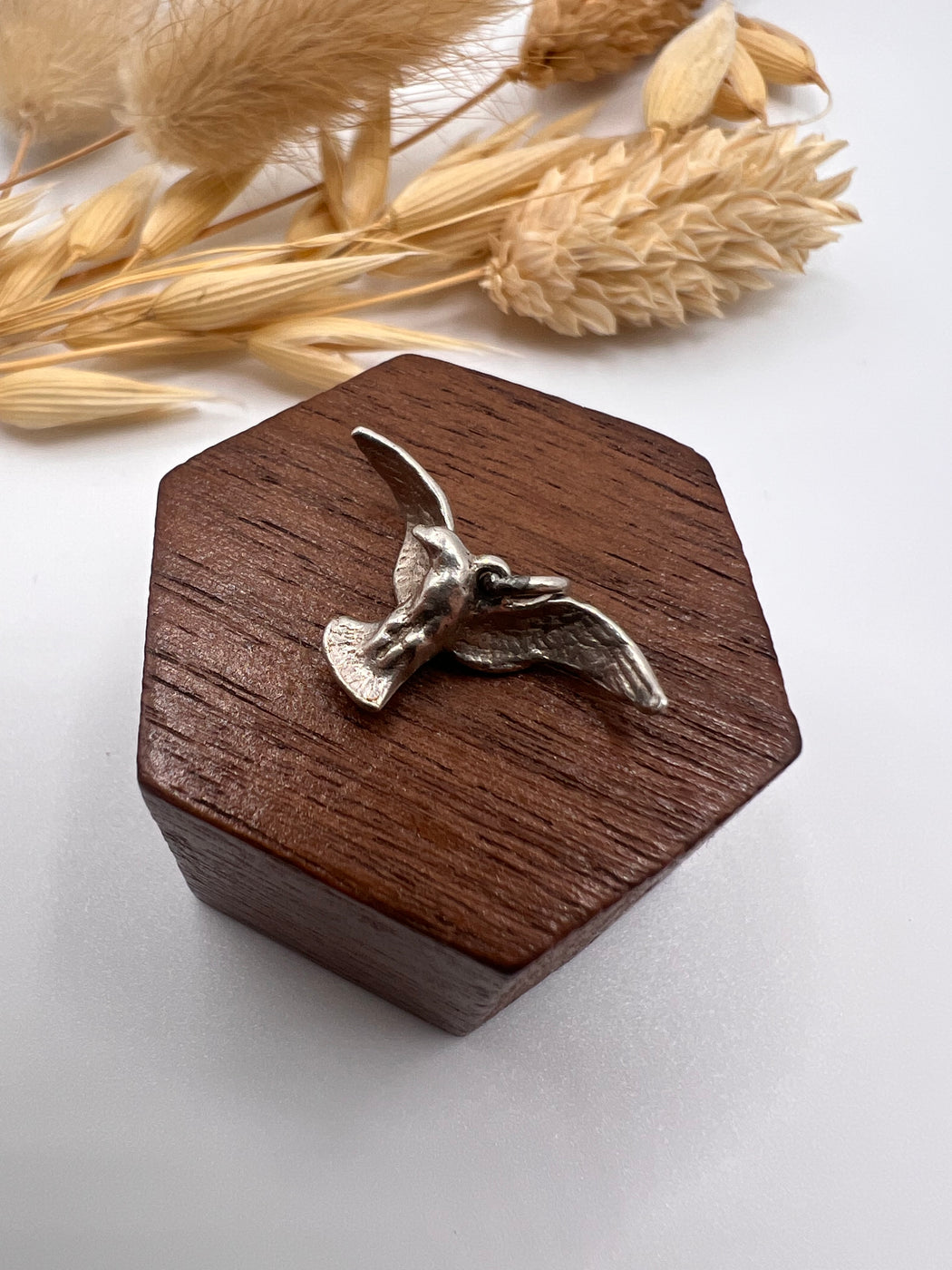 Vintage Silver Peace Dove Bird Charm