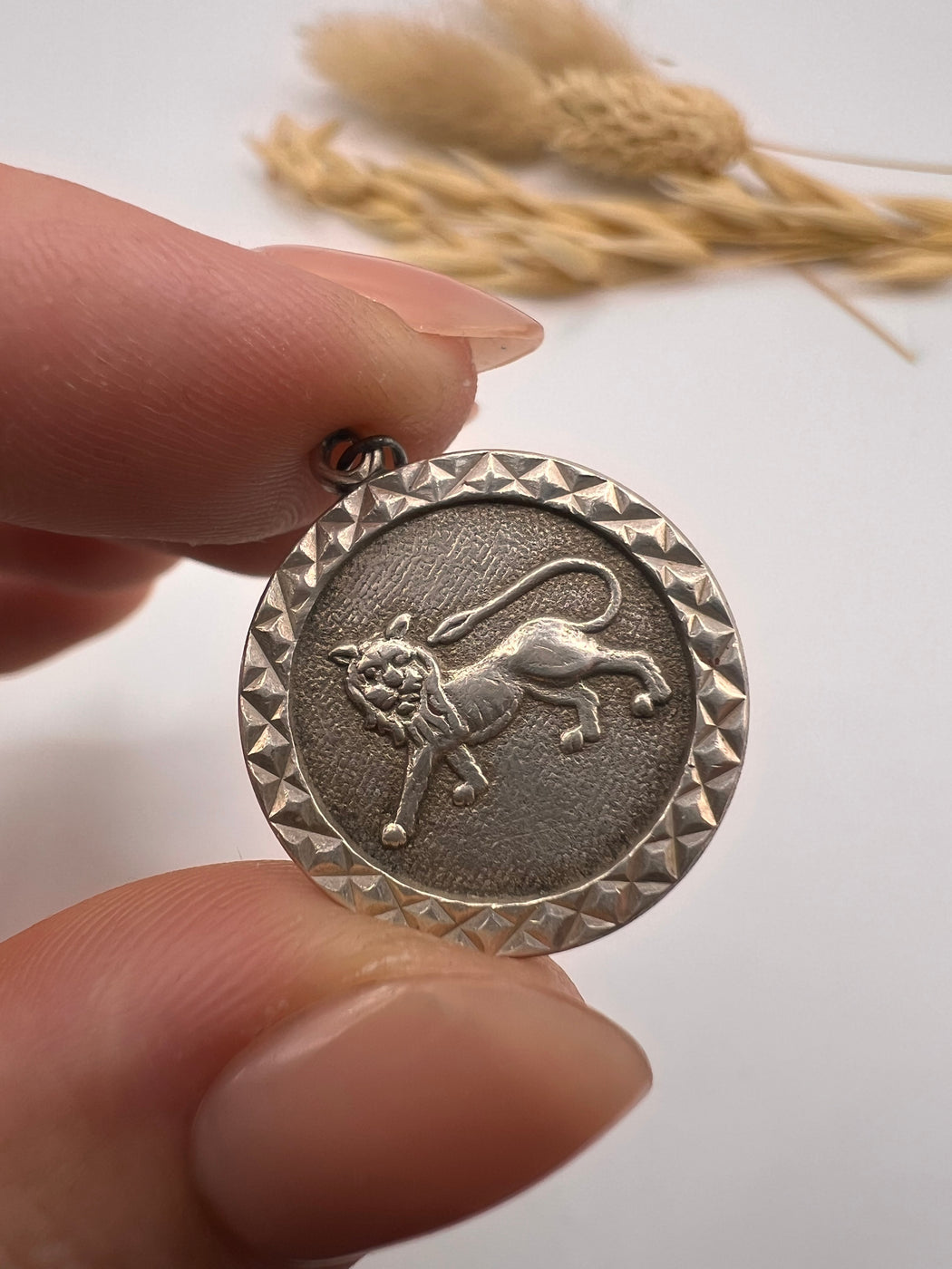 Vintage Silver Zodiac Leo Charm