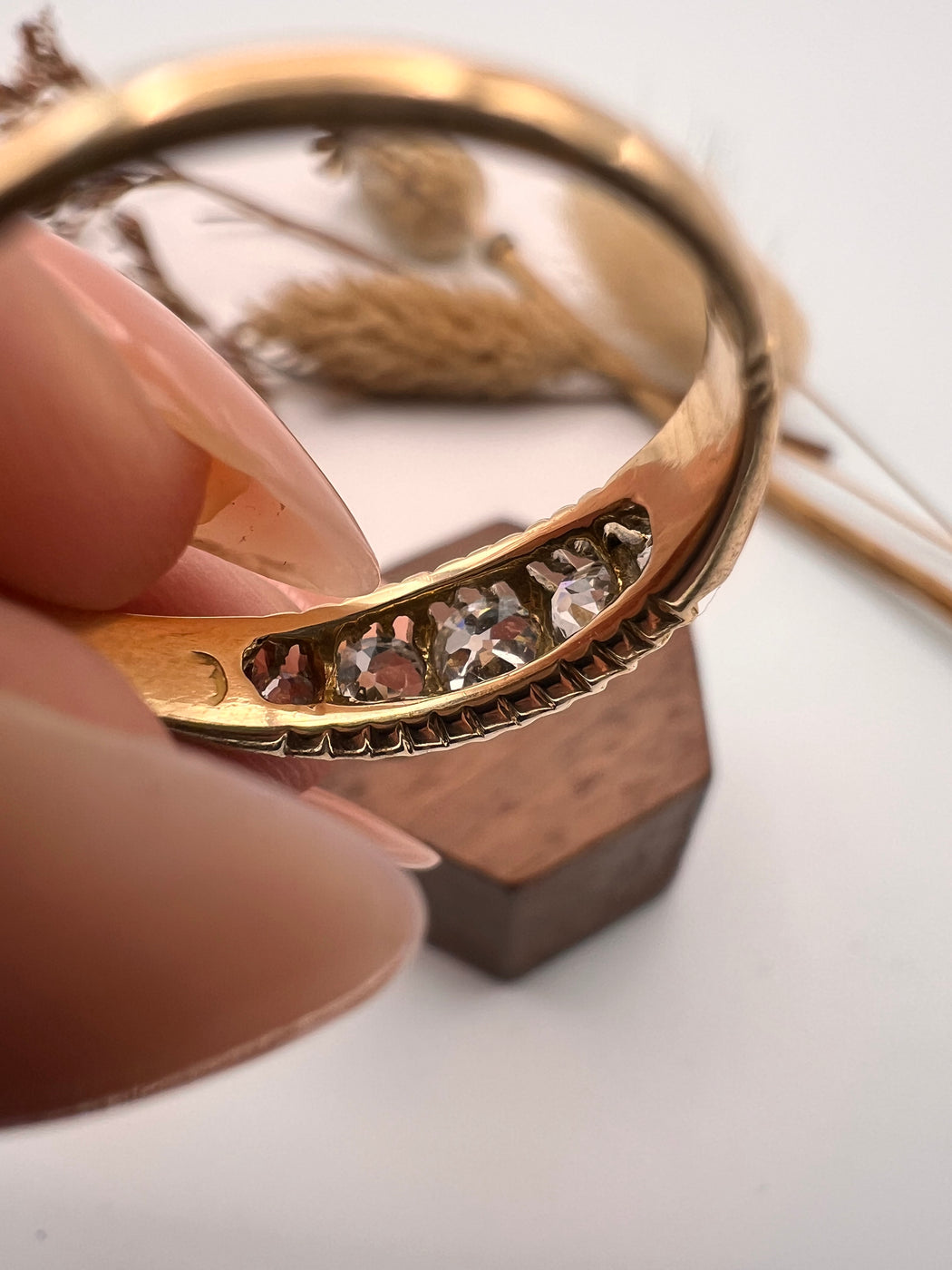 18ct Old Mine Cut Diamond Ring