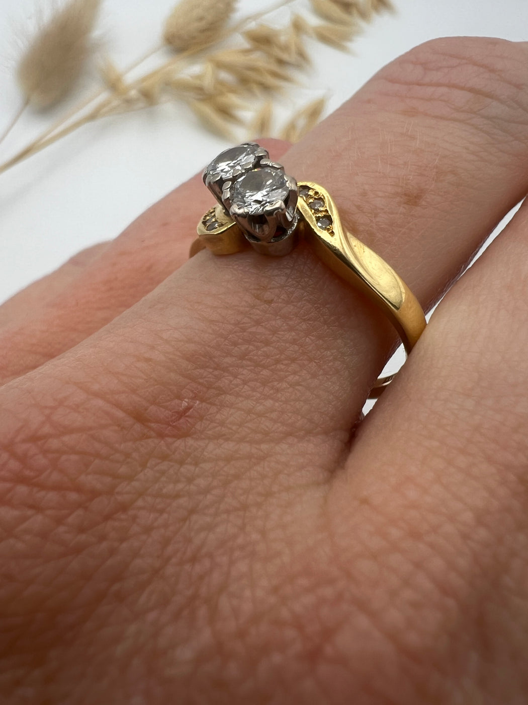 18ct Double Diamond Ring