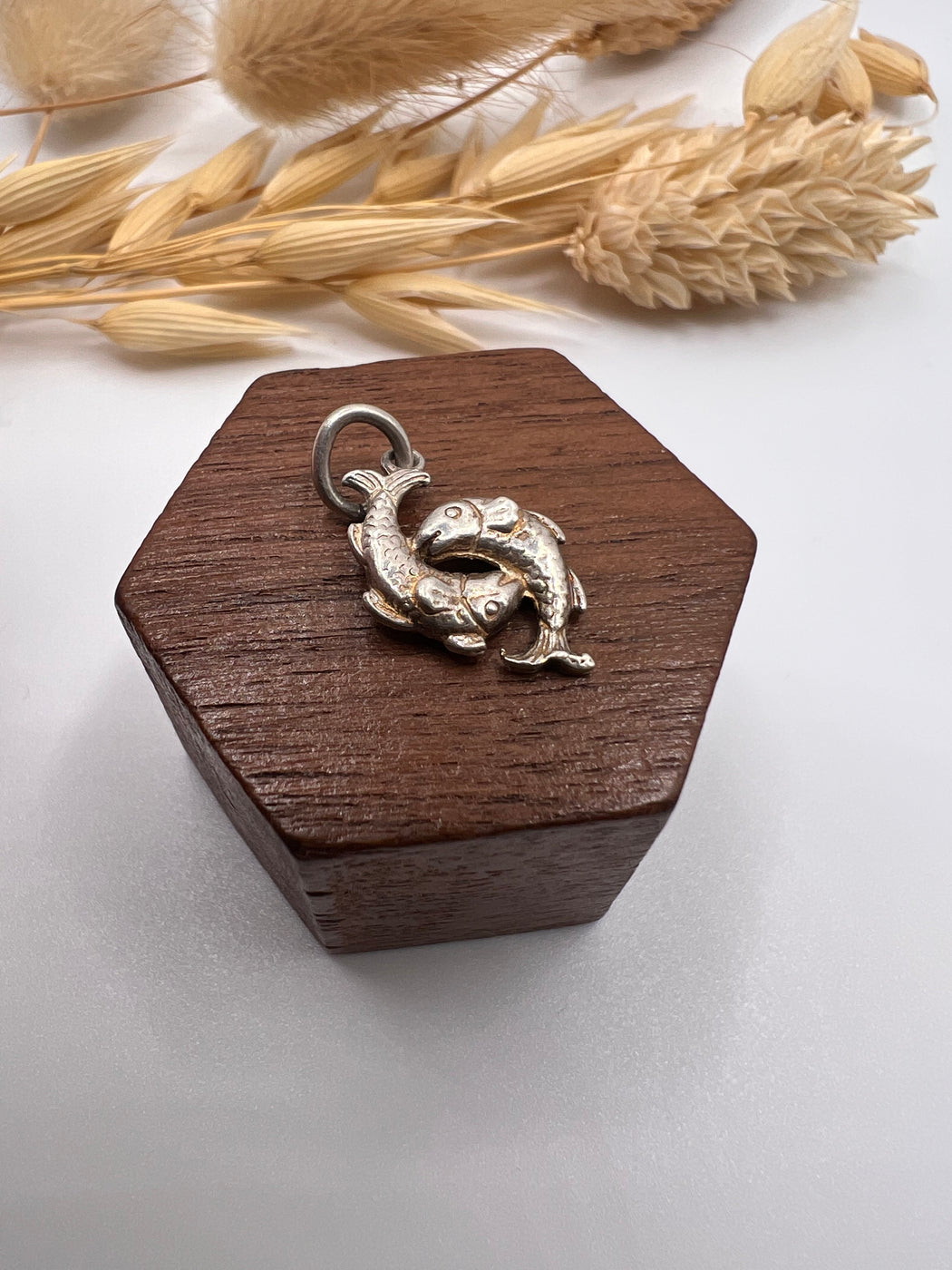 Vintage Silver Zodiac Pisces Fish Charm