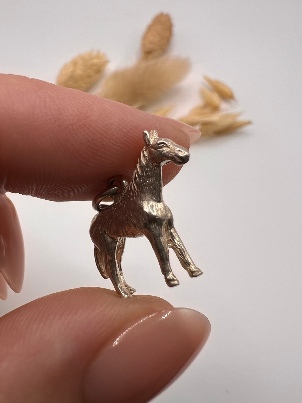 Vintage Silver Standing Horse Charm