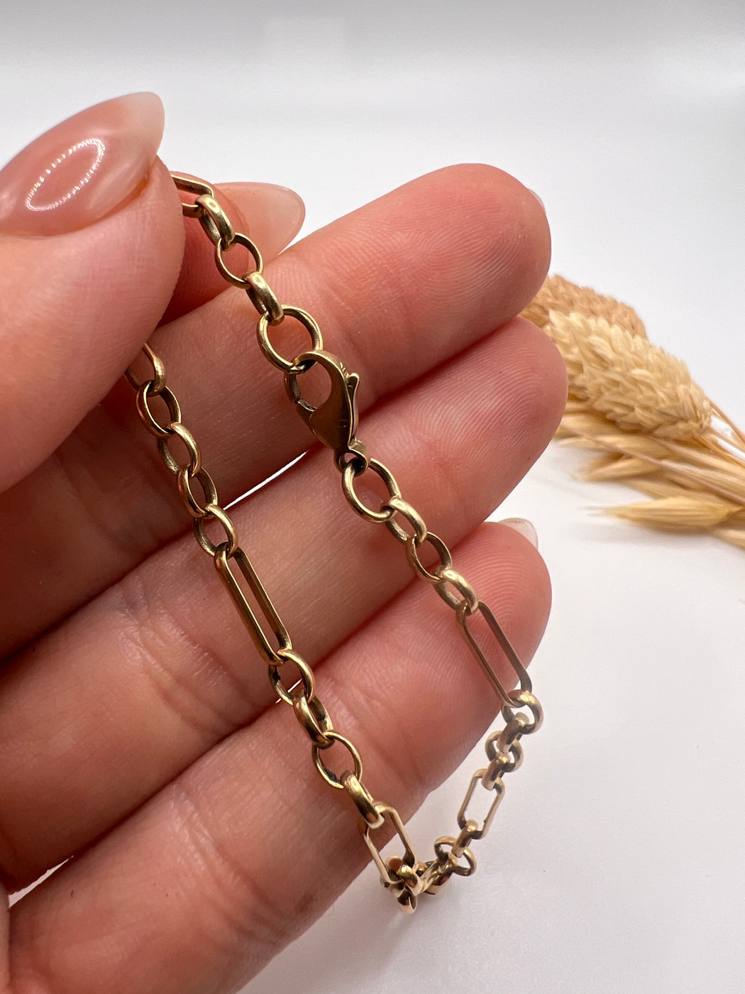 Vintage 9ct Yellow Gold Belcher Bracelet