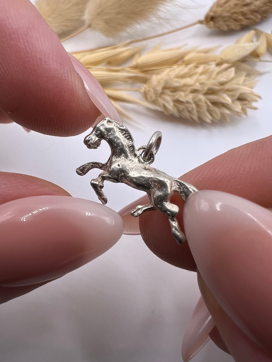 Vintage Silver Running Horse Charm