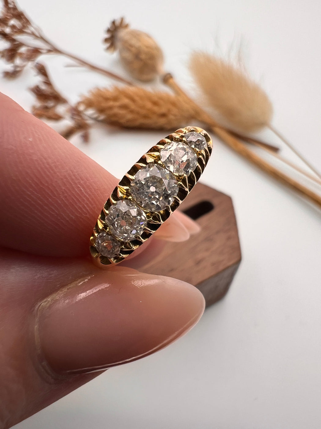 18ct Old Mine Cut Diamond Ring