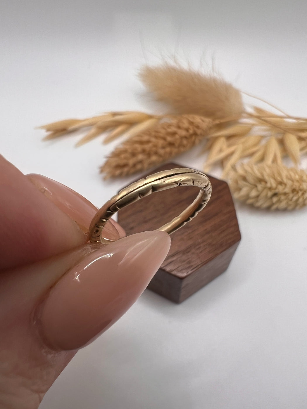 Georgian 10ct Gold Split Ring Charm Holder