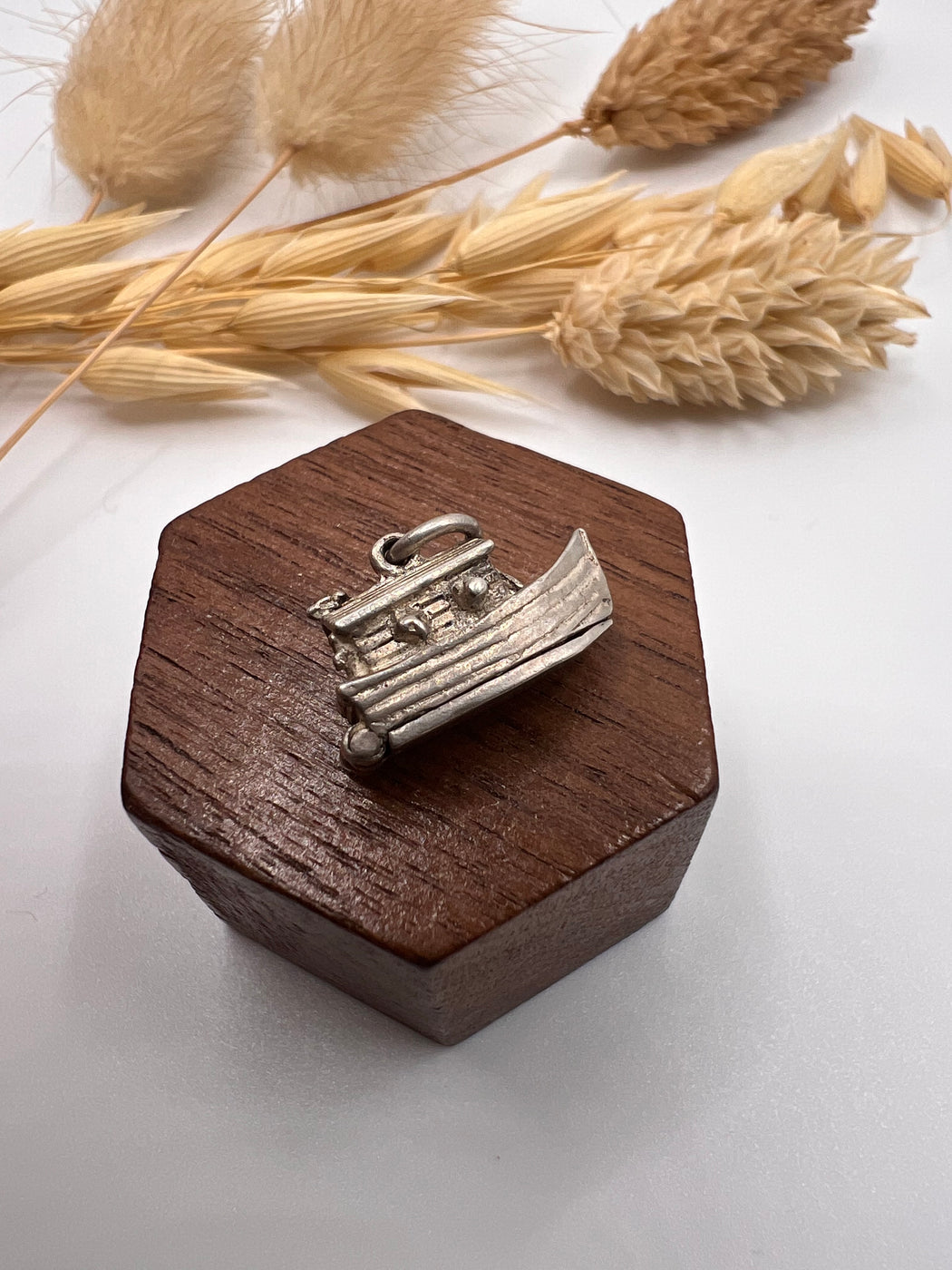 Vintage Silver Articulated Noahs Ark Charm