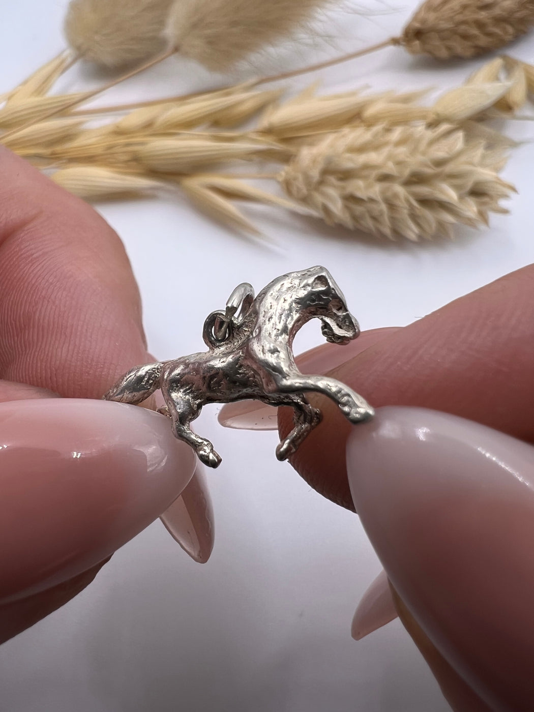Vintage Silver Running Horse Charm