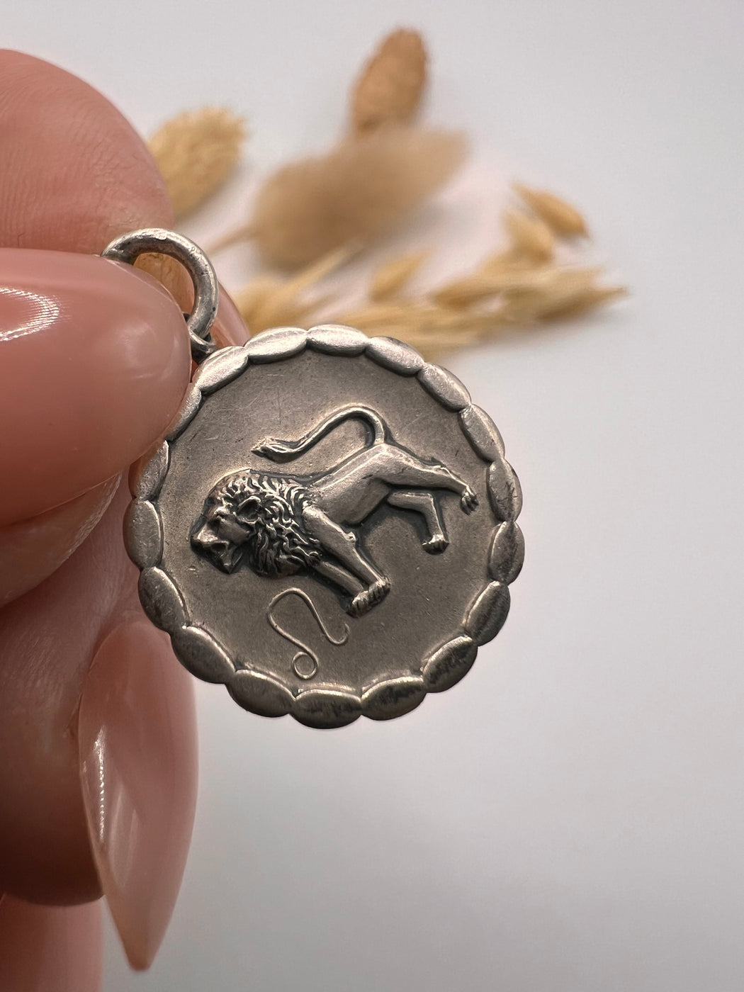 Vintage Silver Zodiac Leo Charm