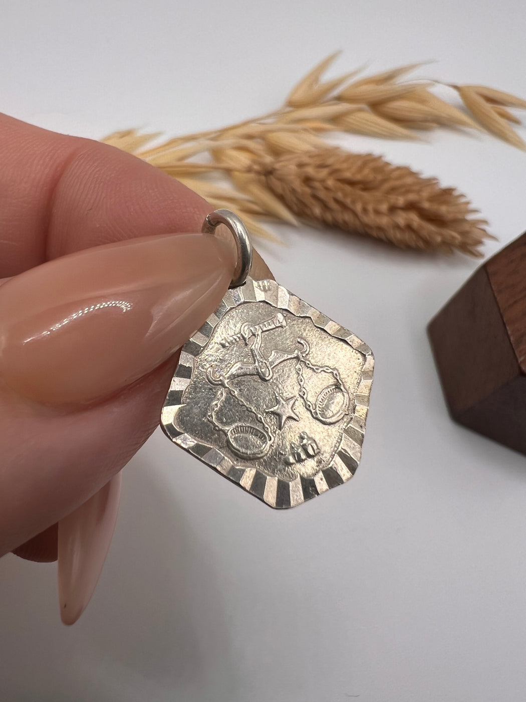 Vintage Silver Zodiac Libra Charm