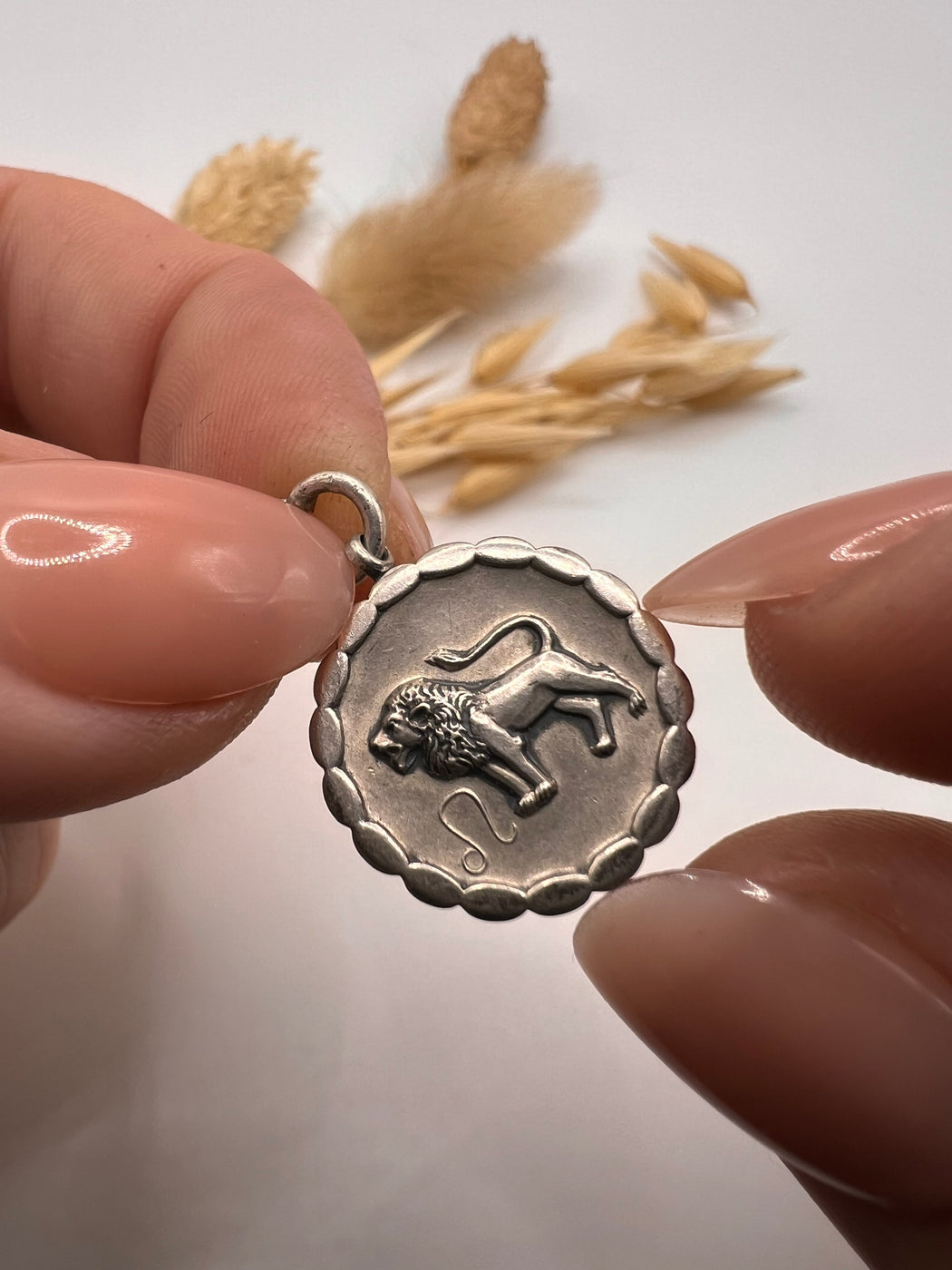 Vintage Silver Zodiac Leo Charm