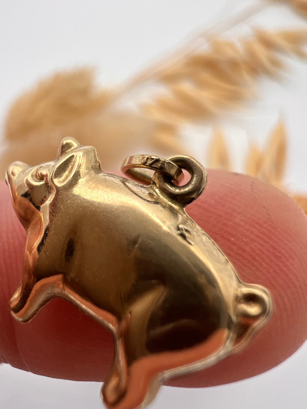 Vintage 9ct Gold Lucky Pig Charm