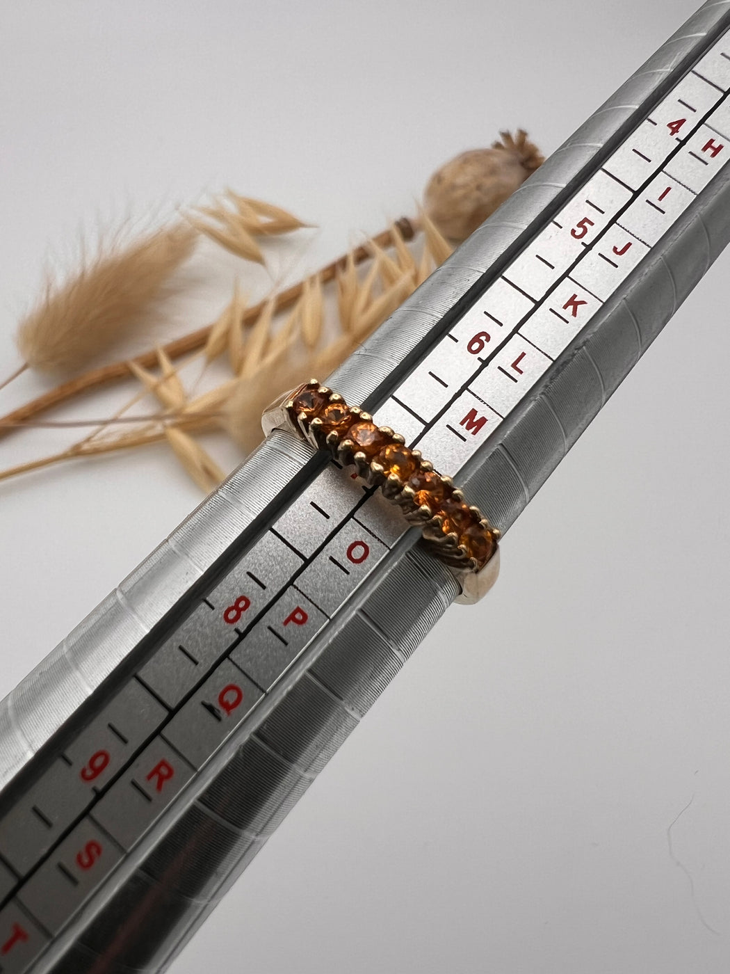 9ct Citrine Half Eternity Band Ring