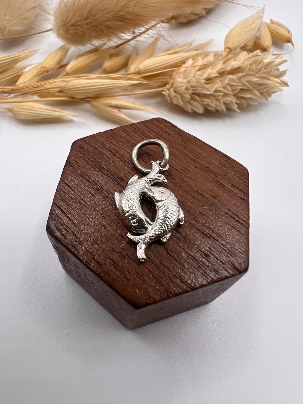 Vintage Silver Zodiac Pisces Fish Charm