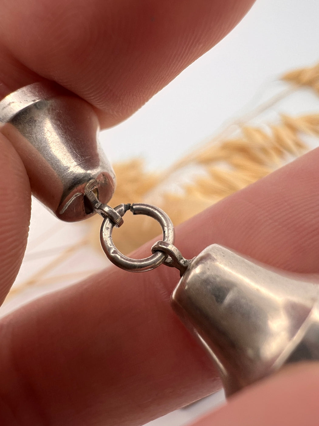Vintage Silver Wedding Church Bells Charm