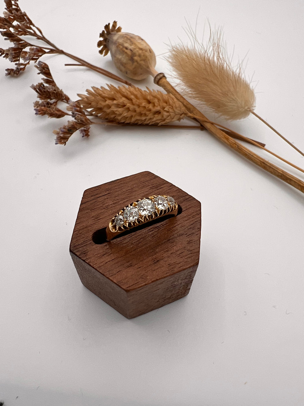 18ct Old Mine Cut Diamond Ring